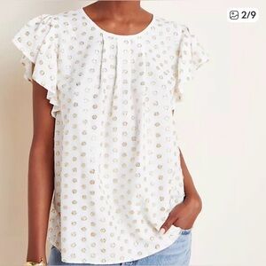 NWT Anthropologie Amadi Aria Shimmer Blouse